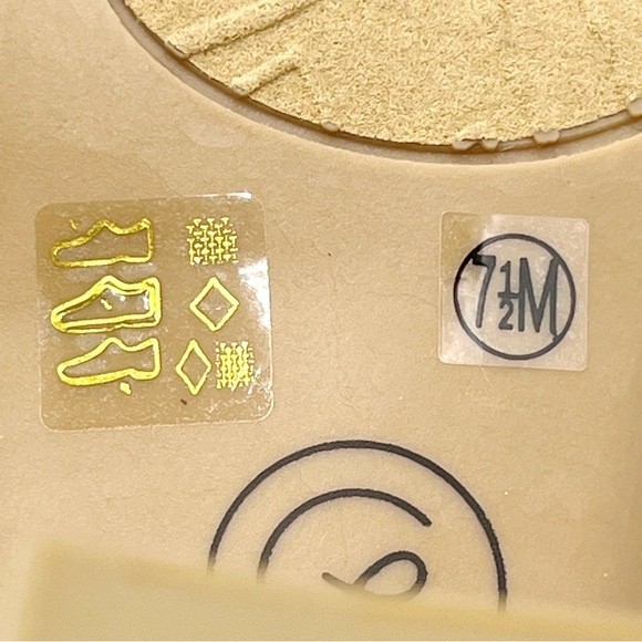 Chinese Laundry‎ Womens Dark Nude Faux Vegan Suede Block Heels Sandals Shoes 7.5 - Picture 15 of 15